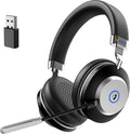 Wantek Wireless Headset with Microphone for PC/Laptop,USB Dongle&Noise Cancelling Mic, Bluetooth Headphones Compatible with Windows, MacOS, iOS, iPadOS, Android