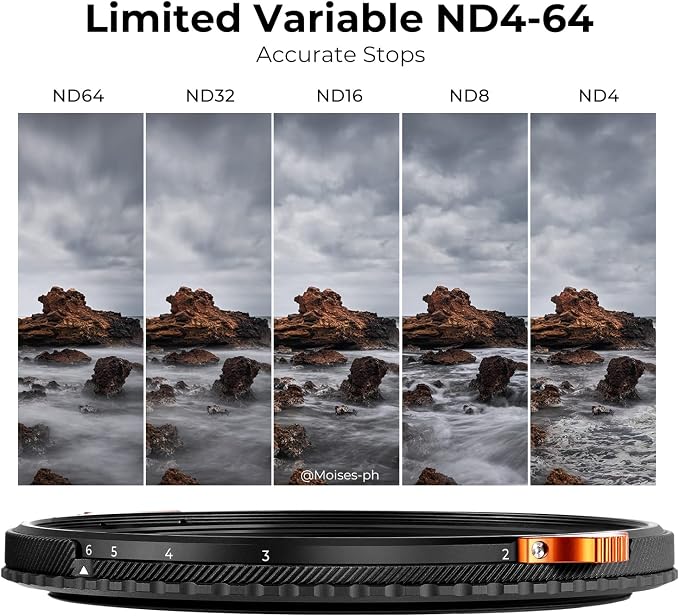 K&F CONCEPT 52mm ND4-64 ND Lens Filter Variable & CPL Polarizers Filter 2-in-1 - Image 4