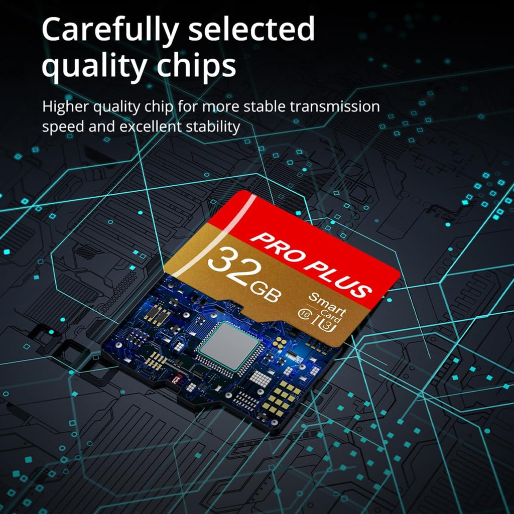 2 Pack TF Card 32GB with Adapter, High Speed Memory Card, UHS-I C10 A1 Memory TF Card for Tablet/Mobile Phone/Camera/Car Audio/Game Console (TF162 Red Gold 32GB)