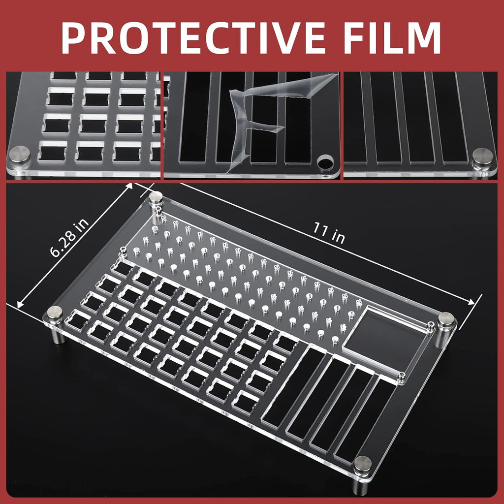 YIMAGUJRX RUNJRX 32 Switch Station, Acrylic Lube Kit for Custom Gaming Keyboard (10Pcs)