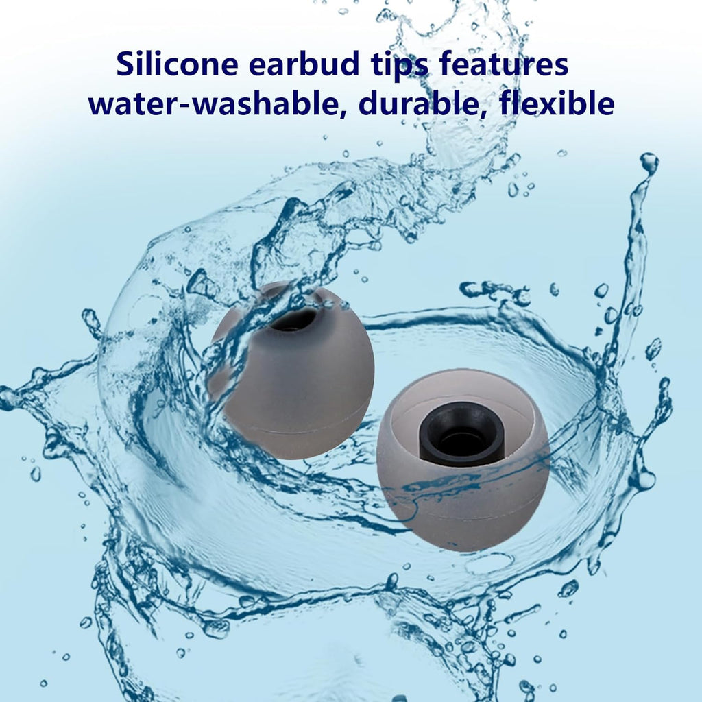 Silicone Replacement Earbud Tips Earbud Covers Ear Tips Fit for in-Ear Headphones (Inner Hole 3.8mm -5.1mm) Earbud Replacement Tips 9 Pairs