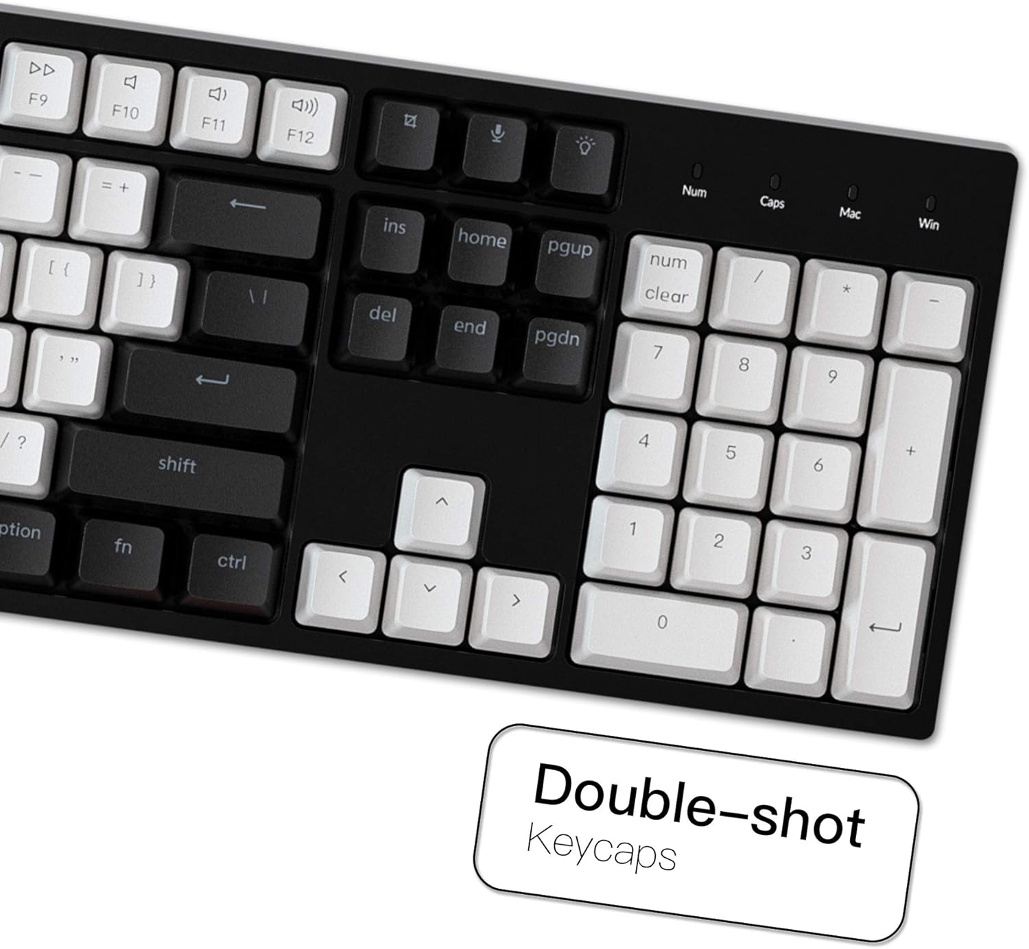 Keychron C2 Full Size 104 Keys USB Type-C Wired Mechanical Gaming Keyboard for Mac Layout, Gateron G Pro Red Switch/RGB Backlight/Double-Shot ABS keycaps Computer Keyboard for Windows Laptop PC