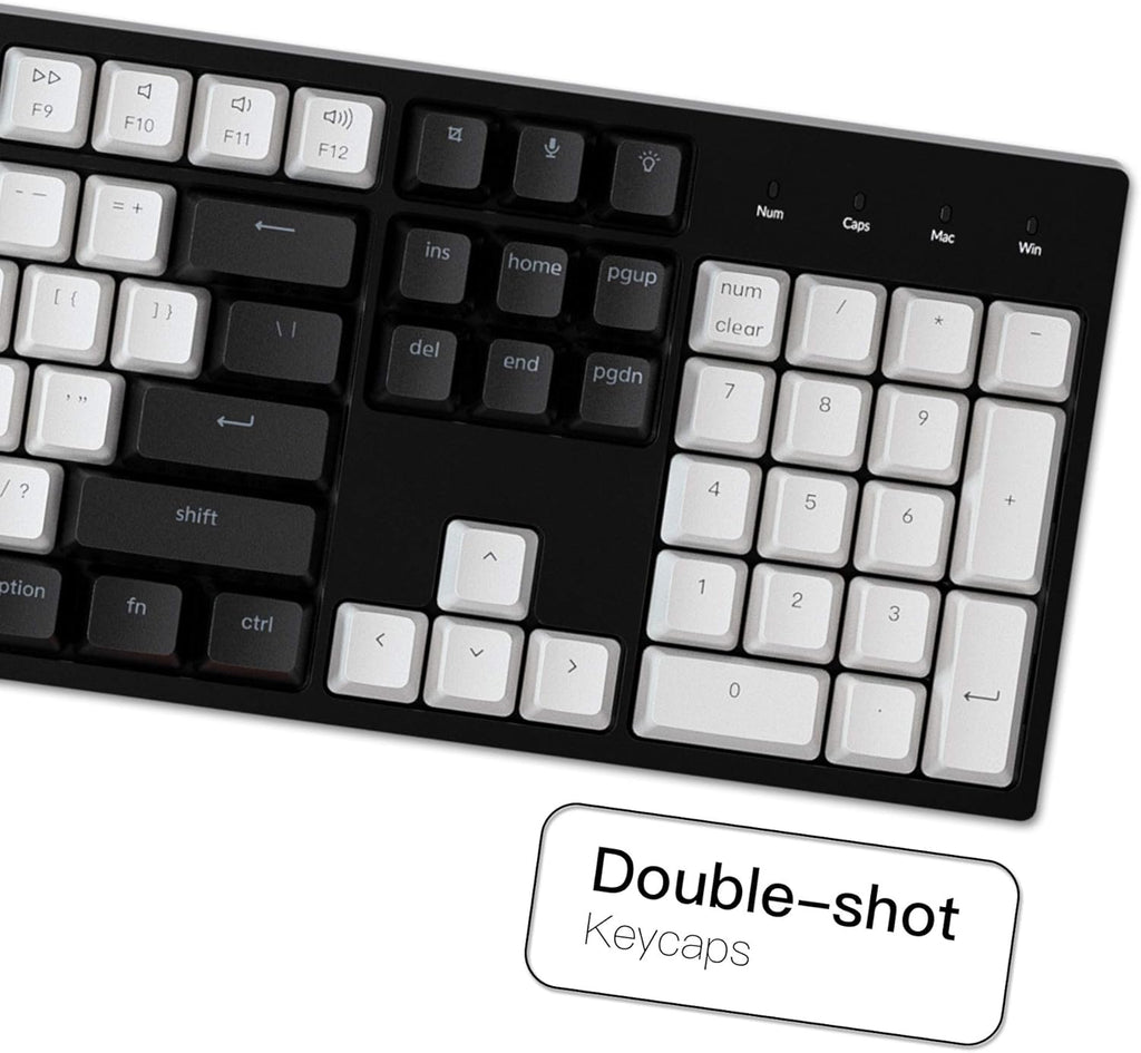 Keychron C2 Full Size 104 Keys USB Type-C Wired Mechanical Gaming Keyboard for Mac Layout, Gateron G Pro Brown Switch/RGB Backlight/Double-Shot ABS keycaps Computer Keyboard for Windows Laptop PC