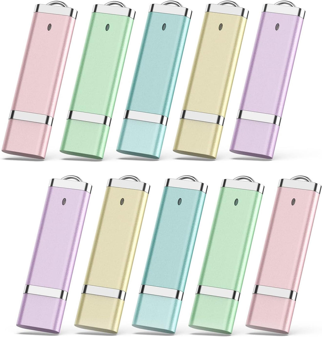 KEXIN 10 Pack 32GB Flash Drive USB Drive Thumb Drive 32 GB USB Flash Drive Jump Drive 32G Flash Drives Photo Memory Stick Pen Drive Zip Drive Coloful