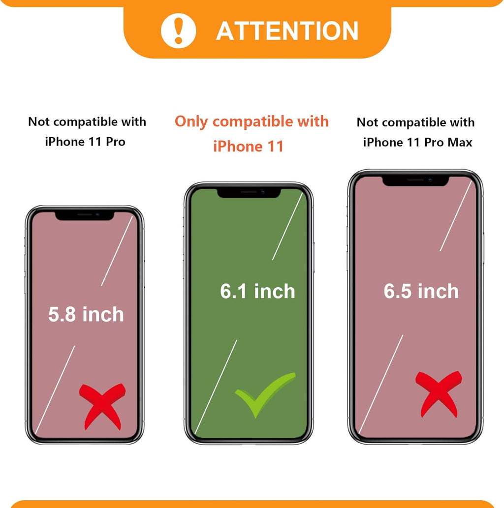 Bocasal Crossbody Wallet Case for iPhone 11 with Card Holder,Zipper Card Slot Protector Shockproof Purse Cover with Removable Cross Body Strap 6.1 Inch(Rose Gold)