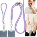 Pulpo 2-in-1 Cell Phone Wrist Strap and Lanyard Lavender & Blue - Anti Theft Phone Lanyard for Men & Women, Wrist Straps for Phones, Lanyards for Smartphones, Adjustable Cellphone Leash & Strap Tether