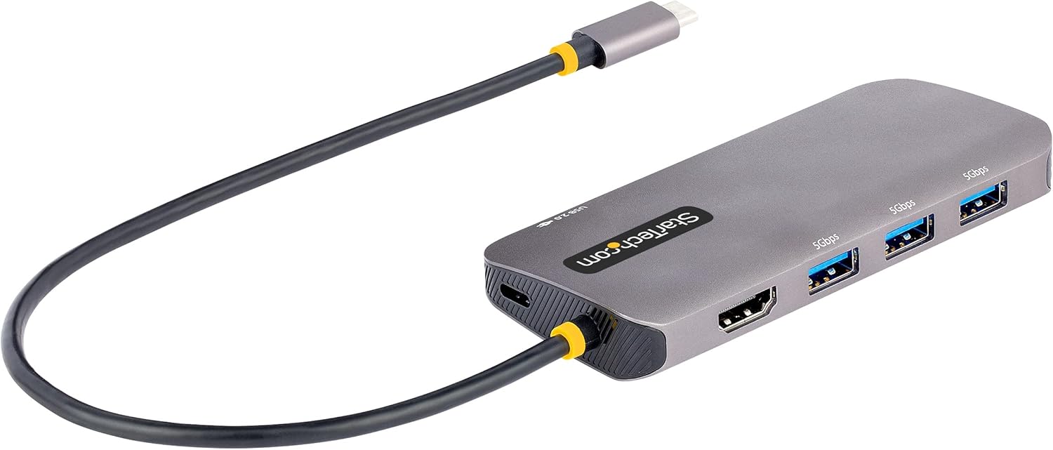 StarTech.com USB-C Docking Station for MacBook Pro M1 M2 M3 M4 and Windows, 4K 60Hz HDMI Video, HDR10, USB 5Gbps Hub, 100W Laptop Charging, GbE