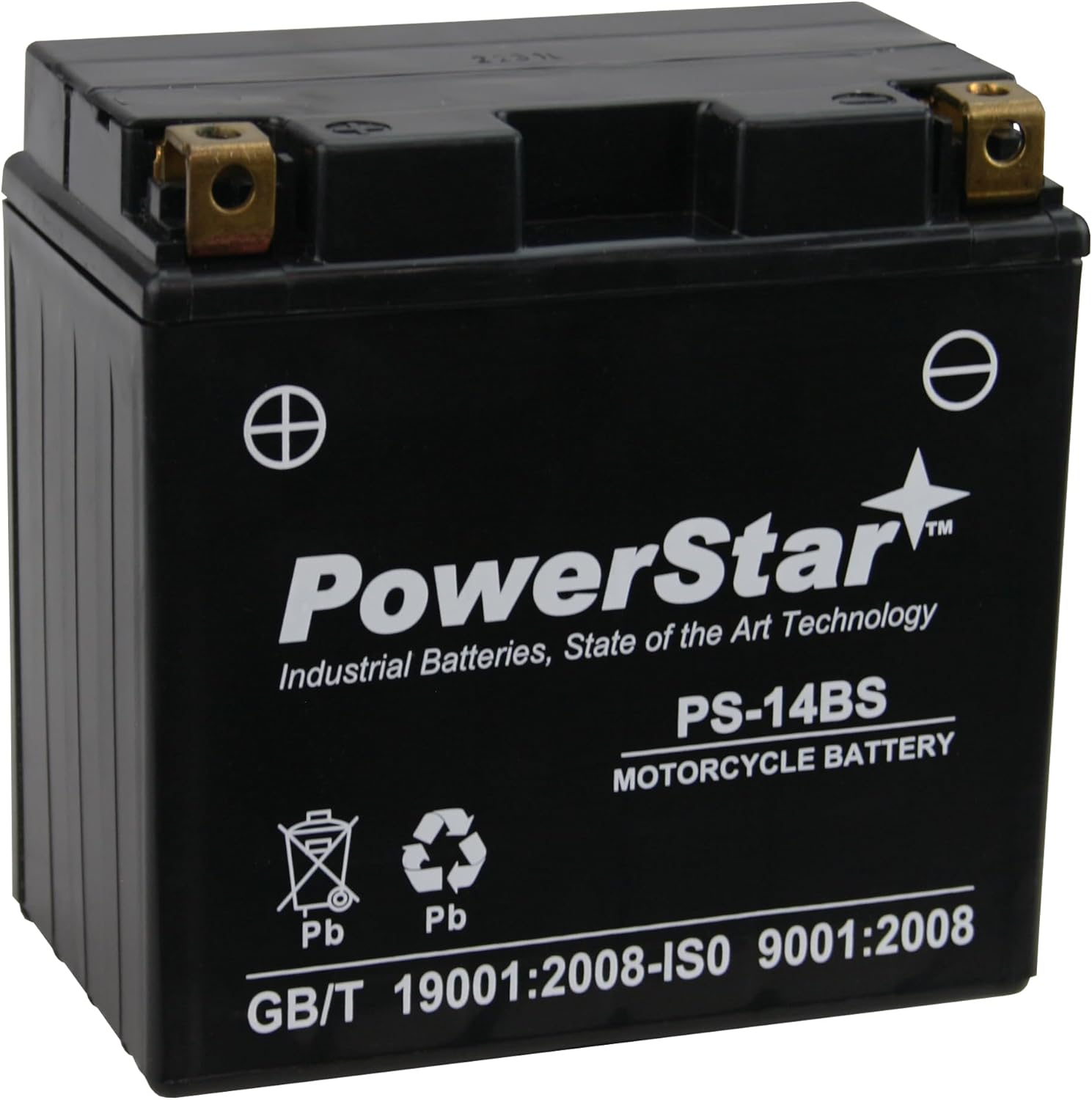 Powersports Battery - Replaces: YTX14-BS, ETX14, ES14BS, GTX14-BS, UTX1