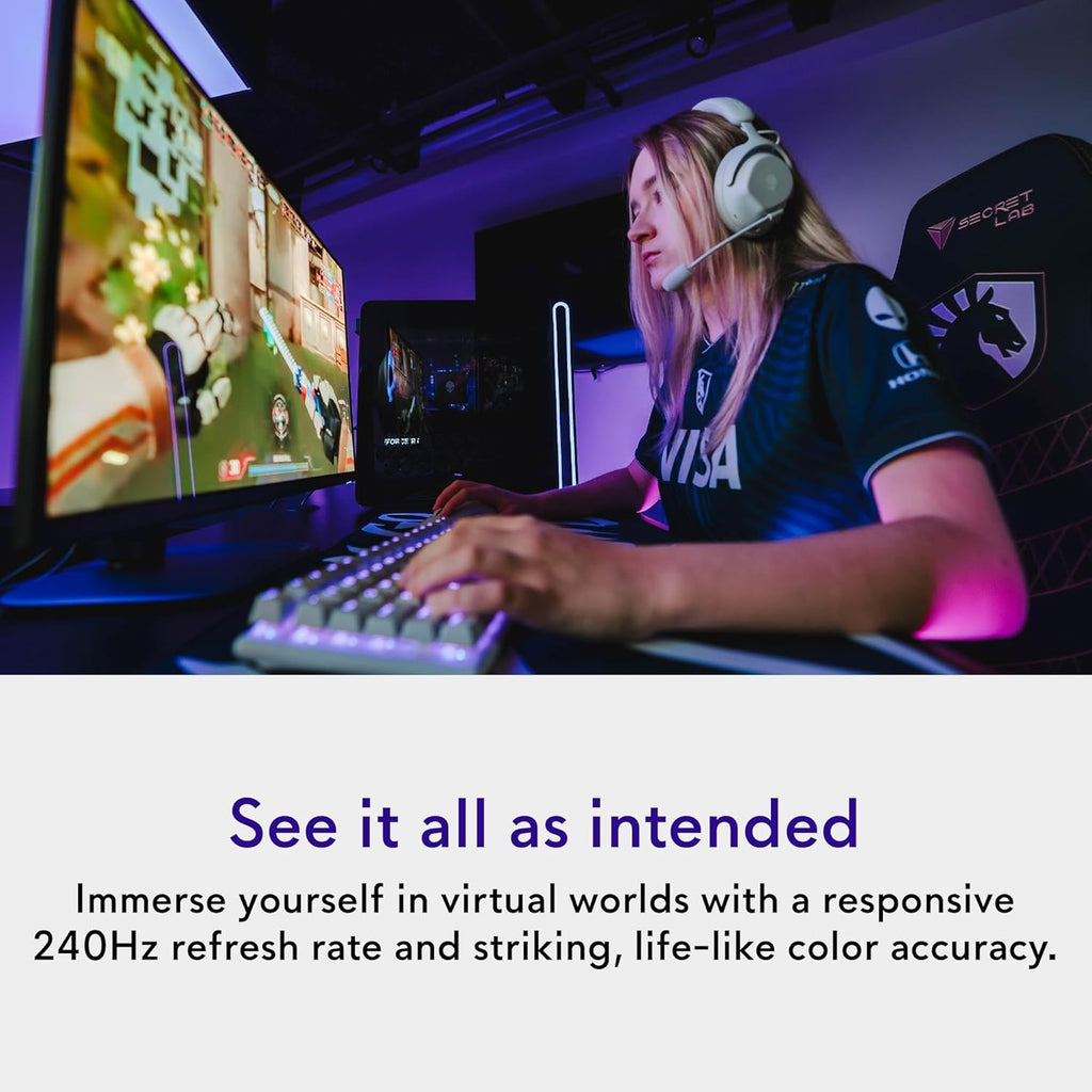 Alienware 27 4K QD-OLED Gaming Monitor AW2725Q - 26.7" 4K UHD QD-OLED 240Hz 0.03ms, NVIDIA G-SYNC Compatible, AMD FreeSync Premium Pro, VESA AdaptiveSync, Dolby Vision, VESA DisplayHDR True Black 400