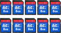 INDMEM SD Card 8GB, 10-Pack UHS-I Class 10 MLC Flash Memory Card, High-Speed Secure Digital Cards for Cameras, DSLR, Action Cams - Reliable Storage