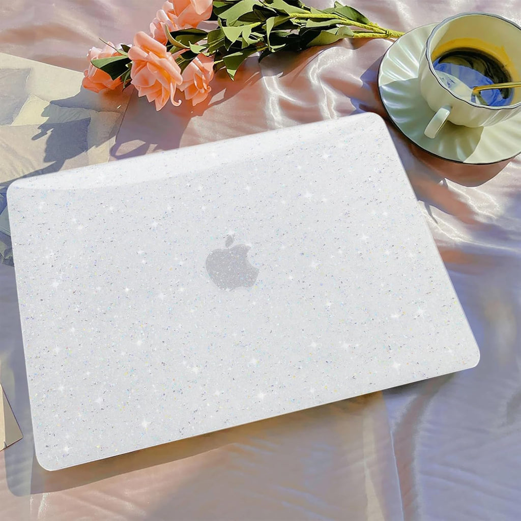 B BELK Compatible with MacBook Air 13 inch Case 2025 2024 2023 2022 M4 M3 M2 A3240 A3113 A2681, Plastic Hard Shell+Keyboard Cover+Screen Protector for MacBook Air 13.6 inch Case, Shiny Colorful Clear