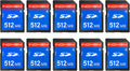 INDMEM SD Card 512MB, 10 Packs Class 4 512MB Flash Memory Card MLC Standard Secure Digital Cards Camera Cards