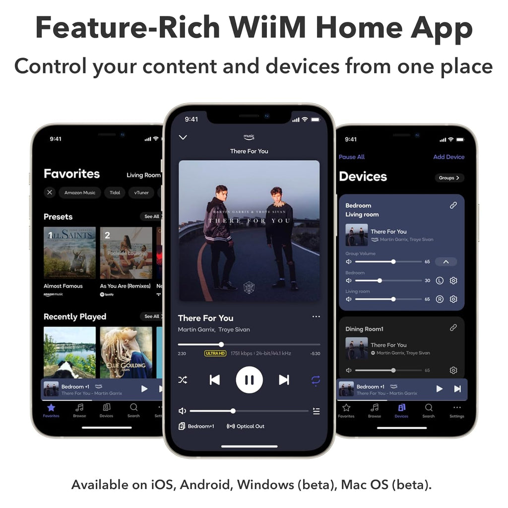 WiiM Amp: Multiroom Streaming Amplifier | Compatible with AirPlay, Google Cast, Alexa | HDMI, Voice Control | Stream from Spotify, Amazon Music, Tidal & More | Silver