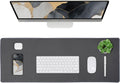 ALOANES Waterproof Mouse Pad with Durable Stitched Edge, XXXL gaming Keyboard Pad, Non-Slip Rubber Base Mouse Mat, Extended Desk pad for Gamer, Office & Home, Dark Gray Mousepad 35.4''x 15.7''x 0.12''