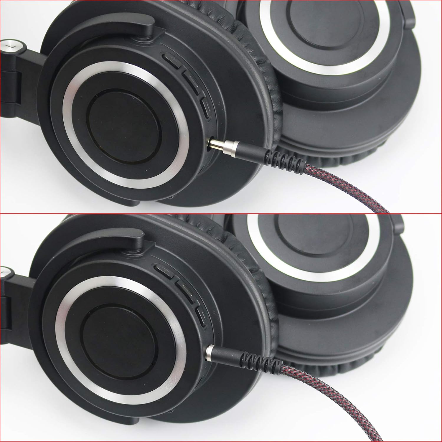 NewFantasia Replacement Audio Upgrade Cable Compatible with Audio-Technica ATH-M50xBT, ATH-AR3BTBK, ATH-SR50BT, ATH-ANC7B, ATH-ANC9, ATH-S700BT, ATH-SR5BTBK Headphones 1.5meters/4.9ft