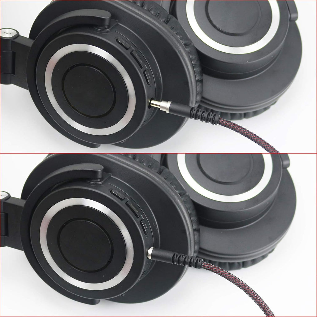 NewFantasia Replacement Audio Upgrade Cable Compatible with Audio-Technica ATH-M50xBT, ATH-AR3BTBK, ATH-SR50BT, ATH-ANC9, ATH-ANC7B, ATH-SR5BTBK, ATH-S700BT Headphones 2meters/6.6ft