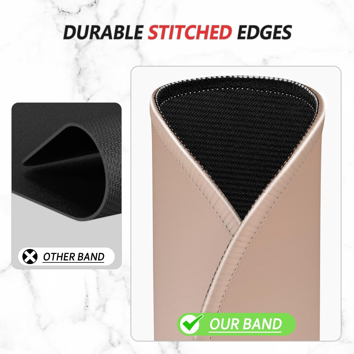 ITNRSIIET Mouse Pad Non-Slip Rubber Base Smooth Surface Stitched Edges Waterproof Durable Compatible with All Mice for Office & Gaming, Desk Accessory, Diameter 8.7 inch, Camel Gradient