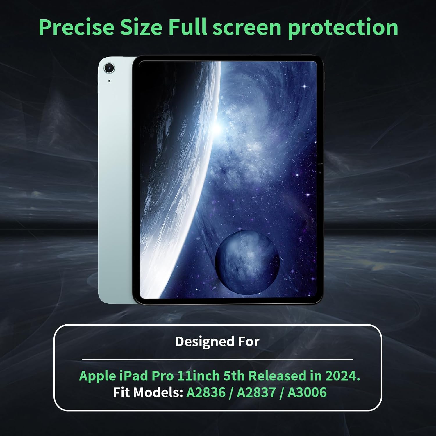 Privacy Screen Protector for iPad Pro 11 Inch M4 2024 5th Generation (A2836 A2837 A3006), Nano iPad Pro 11" Removable Filter Easy Install Film Bubble-Free Guard Anti Blue Light Anti-Spy Shield