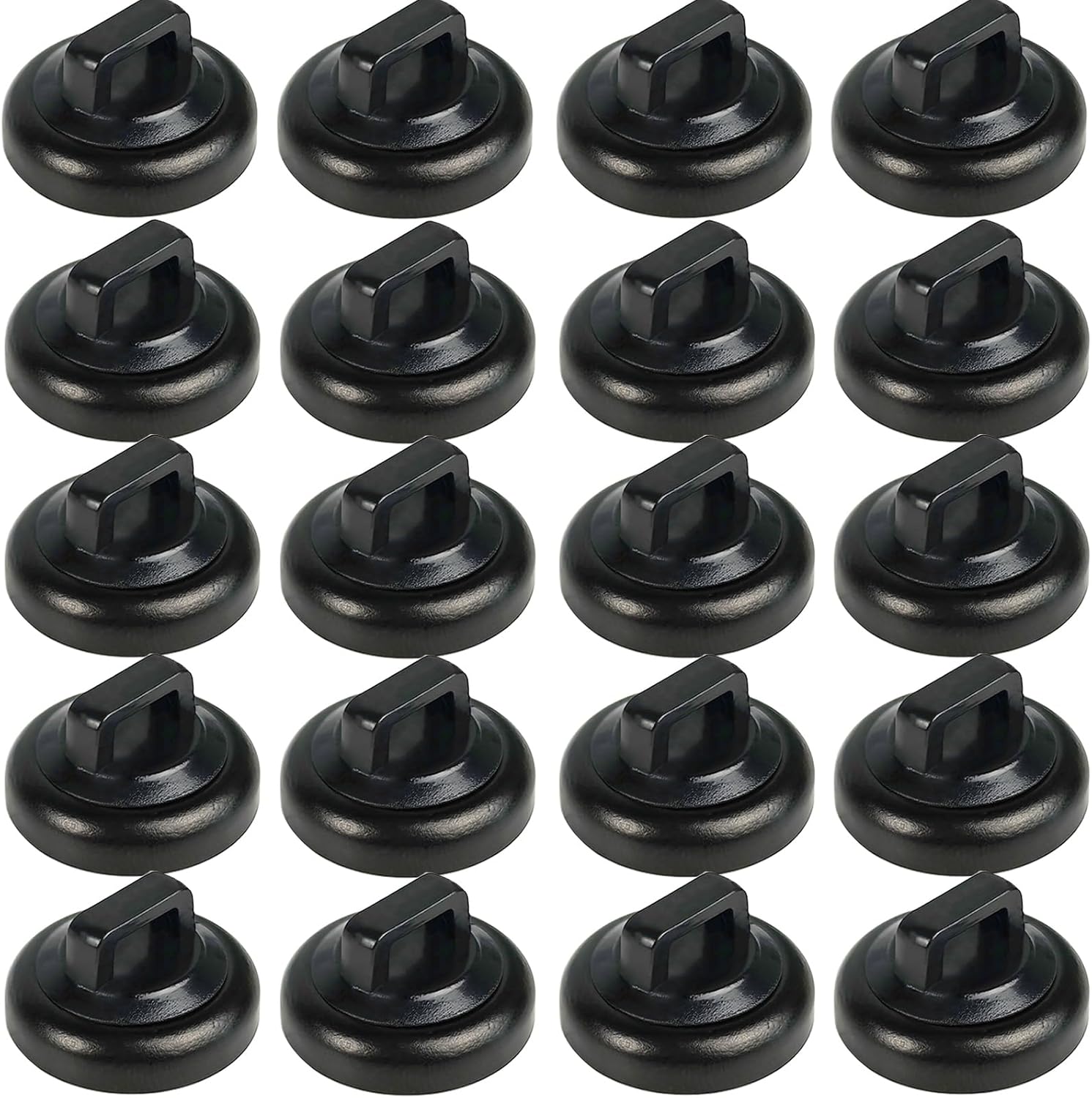 Magnet Zip Tie Mount Magnetic Zip Ties Mount Base Holder Multipurpose Wire Cable Holder Mount Wire Clips Management for Home Office Marine Electrical Wiring (D19 0.75in, 20 Piece)