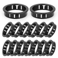 15PCS 1-3/4" Black Cable Snap Bushing Grommet, Snap in Cord Bushing Protect Cables
