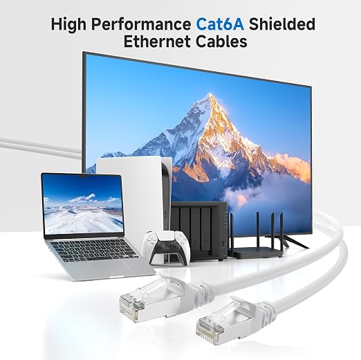 Cable Matters 10Gbps Snagless Shielded Cat 6A Ethernet Cable - 14ft - Image 2