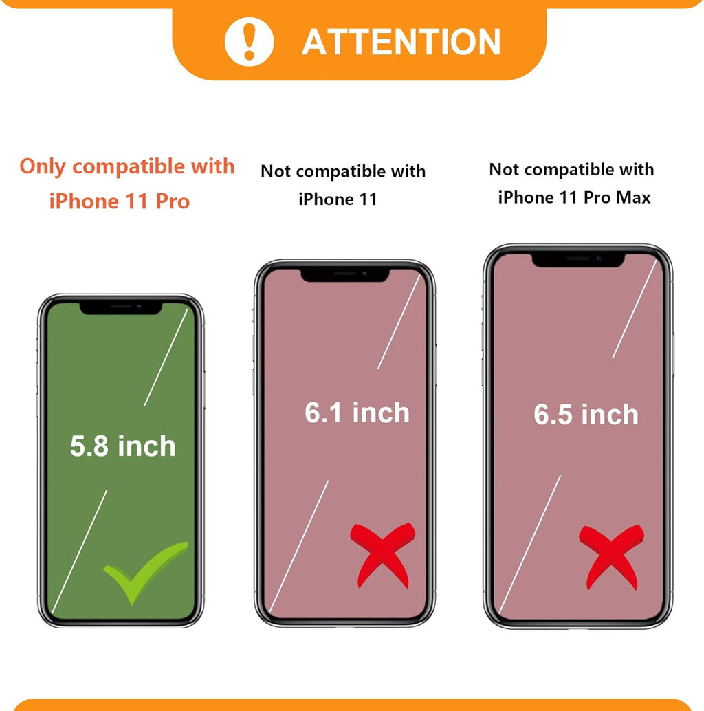 Bocasal Crossbody Wallet Case for iPhone 11 Pro with Card Holder,Zipper Card Slot Protector Shockproof Purse Cover with Removable Cross Body Strap 5.8 Inch(Purple)