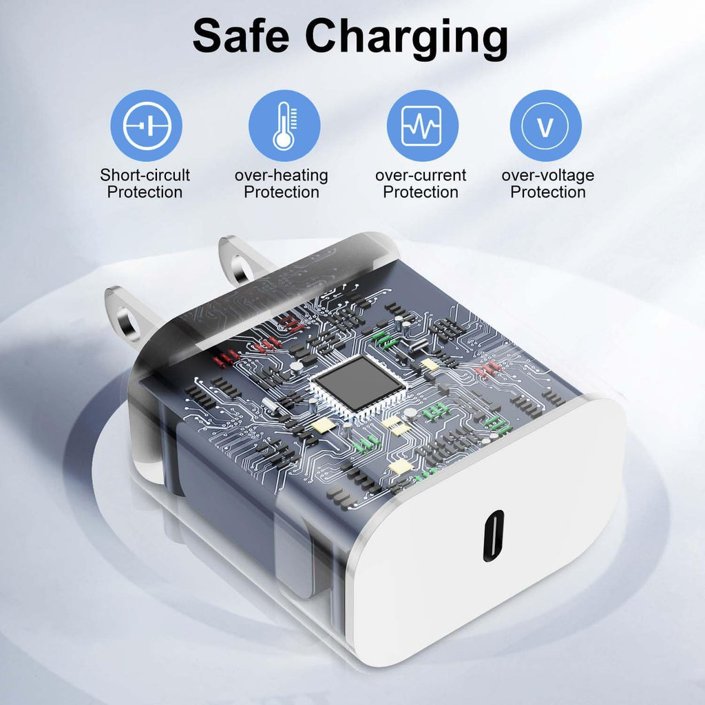 iPhone 16/15 Pro Charger Fast Charging,2Pack 20W USB C Fast Charger Block 6FT USB C to C Charging Cable Cord for Apple iPhone 16 Pro Max/16E/16/15/15 Pro/15 Pro Max/15 Plus,iPad Air/Pro 13/12.9/11inch