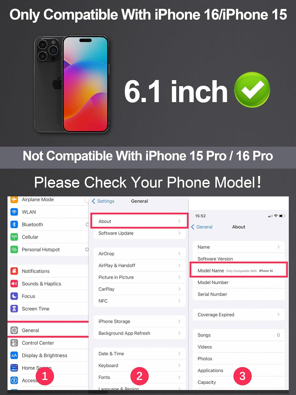 Compatible for iPhone 16/iPhone 15 Privacy Screen Protector 6.1 Inch, Purple Gradient Anti Spy Anti Blue Light HD Screen Protector Tempered Glass Easy Installation