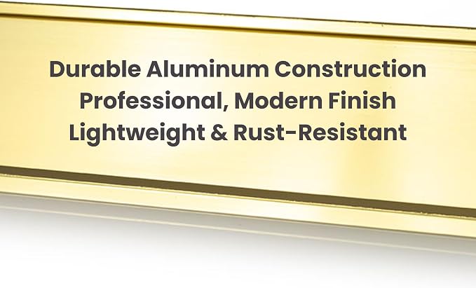 2" x 8" Aluminum Office Desk Nameplate Sign Holder 1 Pack - Image 3