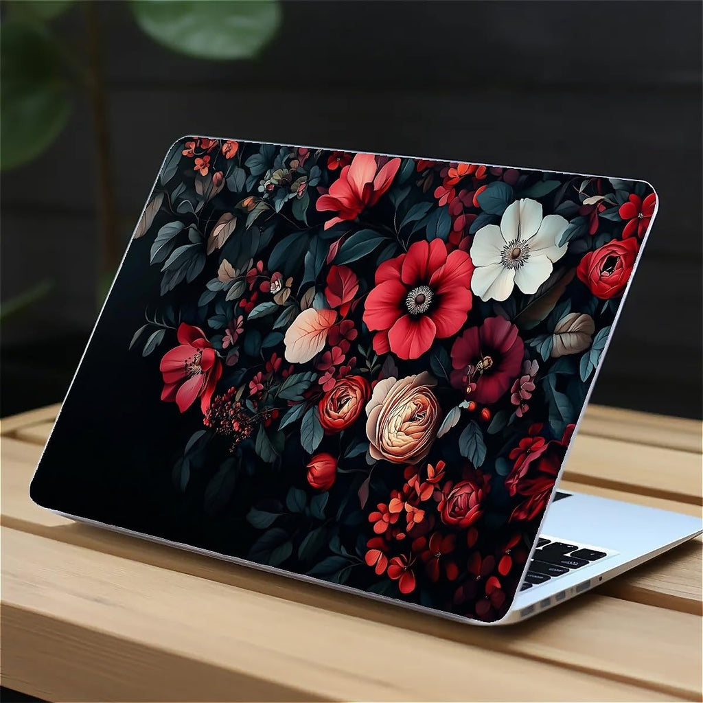 Compatible with MacBook Air 13.3 13.6 Inch Case 2022 2021 2020 2019 Plastic Hard Shell Case Cover,13.6 Air (A2681) M2 2022, Dark Floral