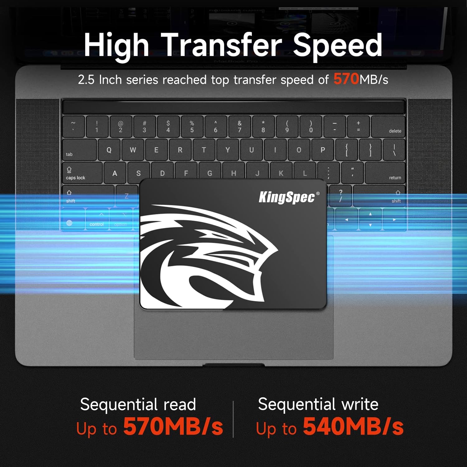 KingSpec 512GB 2.5 SSD SATA III Internal - 550MB/s Read, 520MB/s Write with 3D NAND Flash, for Laptop & Desktop PC Upgrade