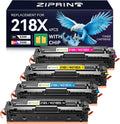 218X Toner Cartridges 4 Pack with Chip - 3301fdw Compatible Replacement for HP 218A 218X Color Laserjet Pro MFP 3301fdw 3301sdw 3201dw 3301cdw Printer High Yield W2180A (Black Yellow Magenta Cyan)