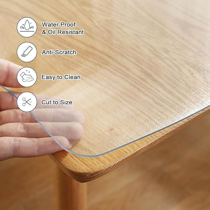 LovePads Frosted Desk Mat 18 x 72 Inch, 1.5mm Thick Frosted Table Protector - Image 3