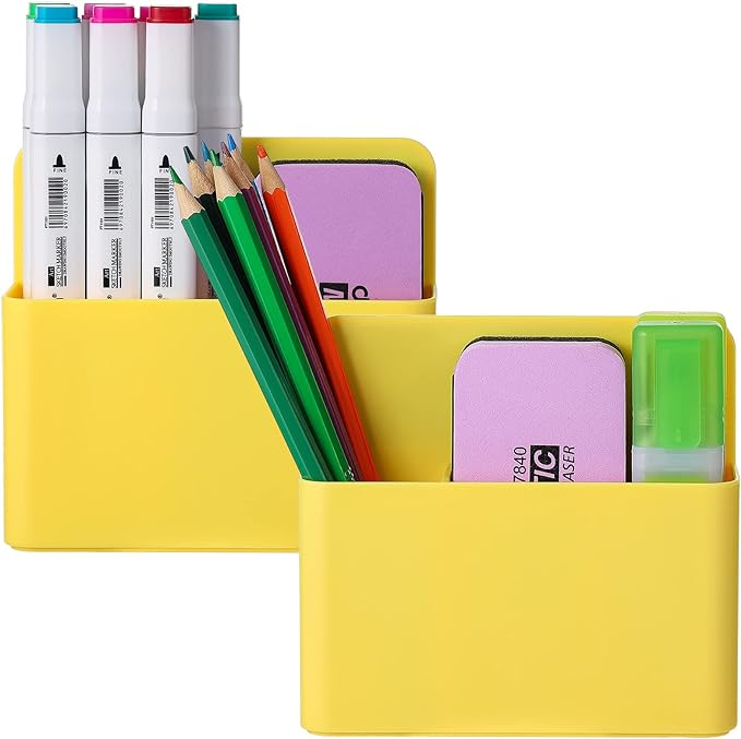 Mabrasse 2p Magnetic Dry Erase Marker Holder, Pen and Eraser Holder by Marbrasse