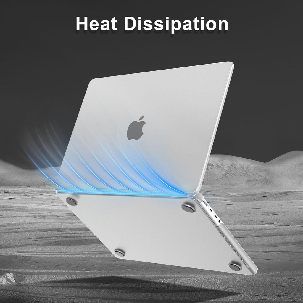 MOSISO Compatible with MacBook Pro 16 inch Case 2025 2024 2023 2022 2021 M4 M3 M2 M1 A3403 A3186 A2991 A2780 A2485, Natural Original Color Hard Case&Keyboard Cover&Screen Film&Type C, Frost Clear