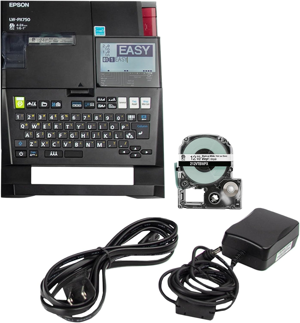 LABELWORKS Epson LW-PX750 Industrial Label Maker Kit - Complete Kit with Accessories, Compatible with Large Variety of Tape Types, Portable Handheld Label Printer
