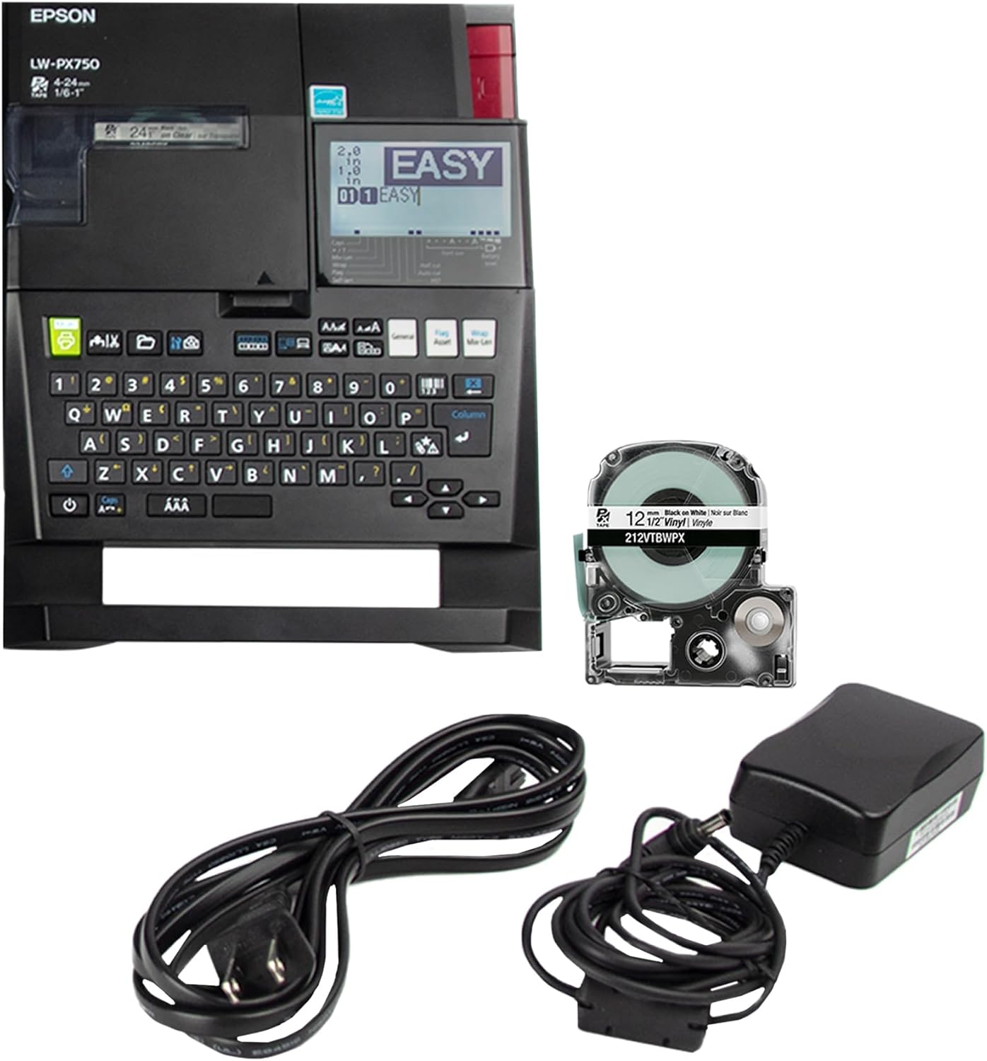 LABELWORKS Epson LW-PX750 Industrial Label Maker Kit - Complete Kit with Accessories, Compatible with Large Variety of Tape Types, Portable Handheld Label Printer