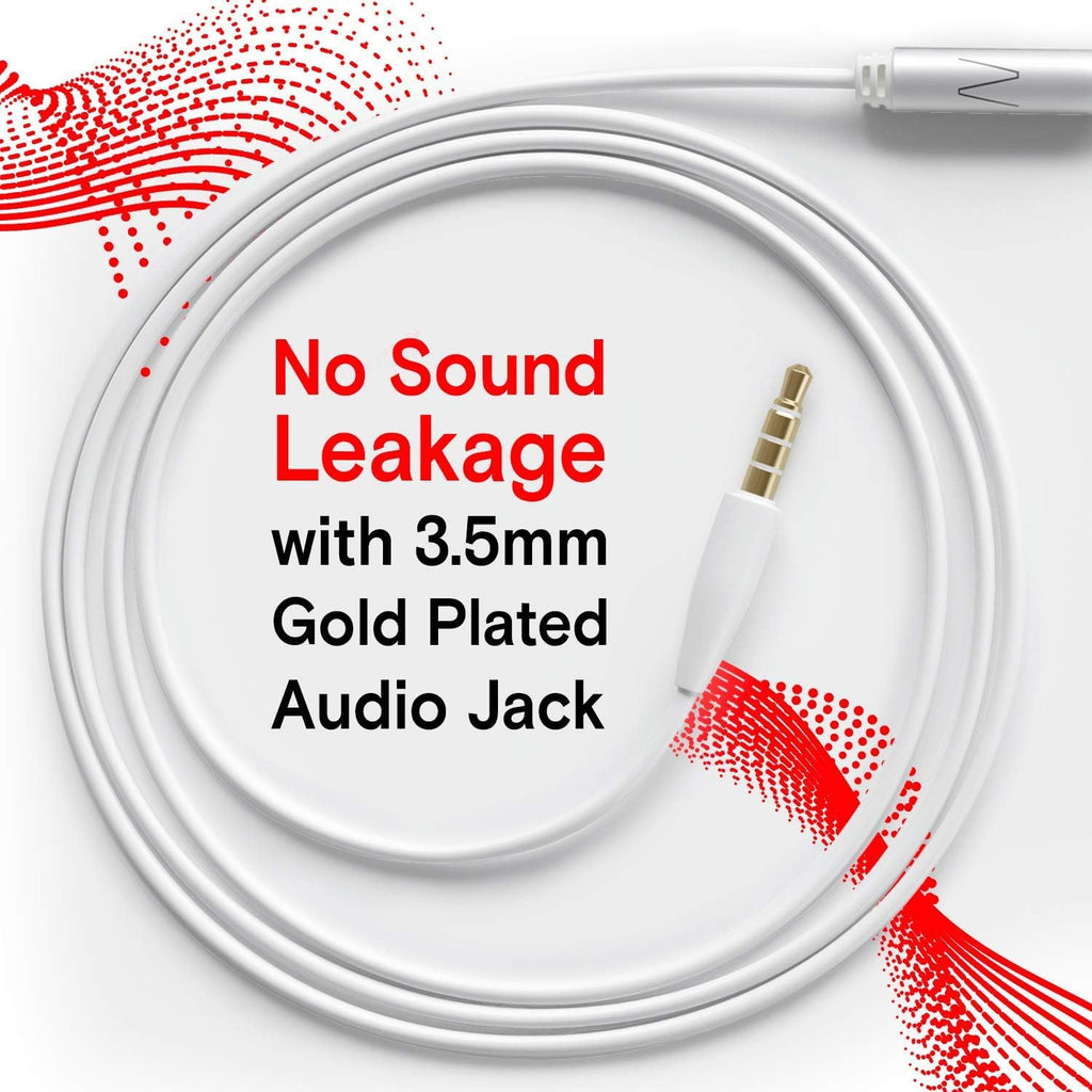 Symphonized Wired Earbuds with Microphone 3.5mm — Noise Isolating Headphones with Wire, Earphones Wired, Headphones with Microphone for Computer, Ear Phones Android Electronics, Natural Wood (White)