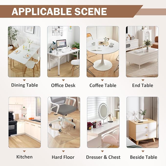 LovePads Clear Table Cover Protector, 54 x 72 Inch 2mm Thick Plastic Table Cover - Image 6