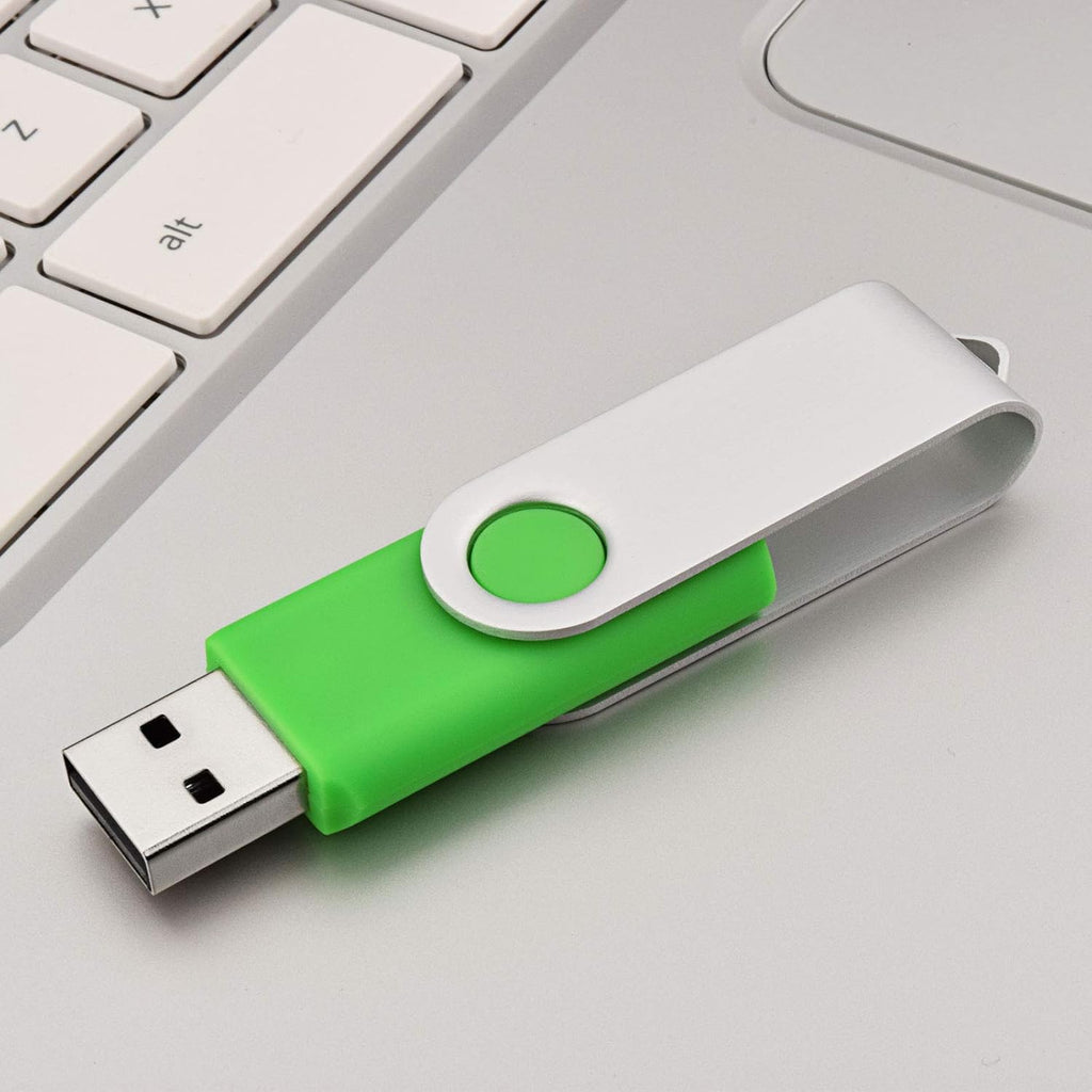 KOOTION 5 Pack 32GB Flash Drive USB 2.0 Thumb Drive Backup Memory Swivel Stick USB Drive (5 Mixed Color, 32G)