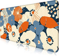 Cute Anime Flower Mouse Pad, Women's Office Desk Accessory Decoration, Expanded Mouse Pad 35.4 x 15.7 x 0.12 Inch Sewn Edge Non Slip Rubber Base