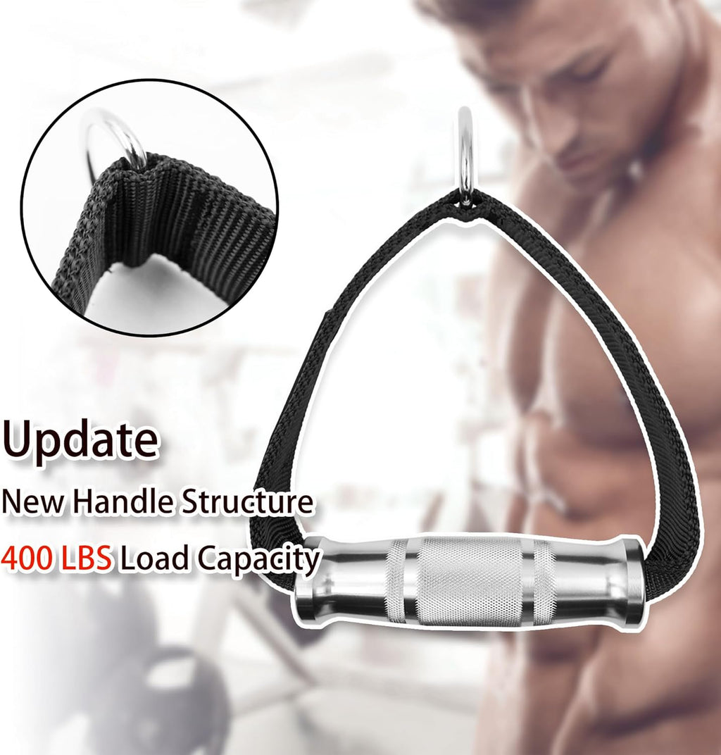 J Bryant Fitness Metal Gym Handles for Cable Machine Attachment Heavy Duty Aluminum Alloy Handle Grips Durable Workout Handles for Resistance Bands Pulley LAT Pull Down System