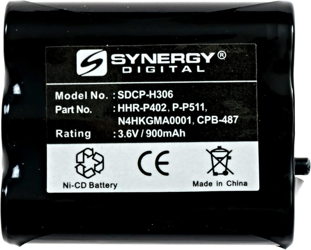 Synergy Digital Cordless Phone Batteries, Compatible with Panasonic P-P511 Cordless Phone, Combo-Pack Includes: 2 x SDCP-H306 Batteries