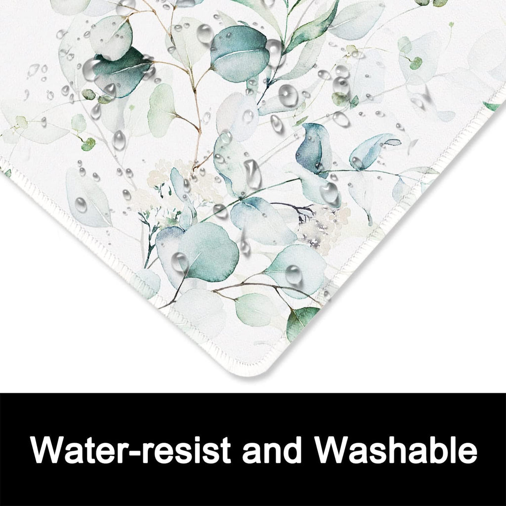 ITNRSIIET Mouse Pad with Stitched Edge Premium Textured Smooth Precise Operation Waterproof Washable Non-Slip Rubber Base Desktop Protection Mat, 10.2×8.3×0.12 inches, Leaves and Branches