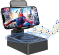 Birthday Gifts for Men,Cell Phone Stand with Wireless Bluetooth Speaker and Antislip Base HD Surround Sound for Home and Outdoors with Bluetooth Speaker for Desk Compatible with iPhone (Black)