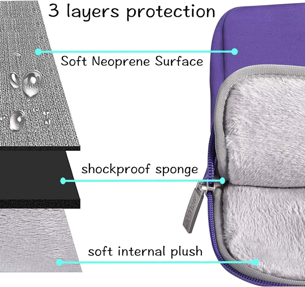 MOSISO Laptop Case 13.3 inch, 13-13.3 inch Laptop Sleeve Bag Compatible with MacBook Air/Pro 13/Pro 14 M5 M4 M3 M2 M1, HP Dell ASUS Lenovo, Neoprene Computer Sleeve Bag with Small Case, Ultra Violet