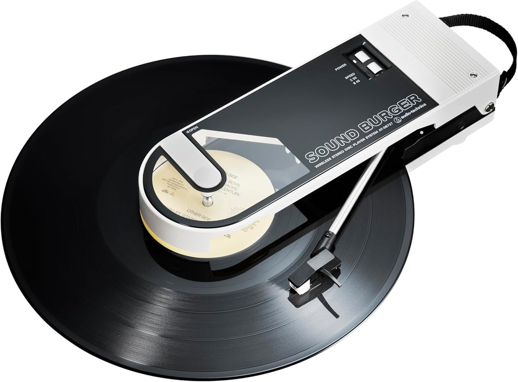 AudioTechnica AT-SB727 Sound Burger Portable Turntable with Bluetooth (White)