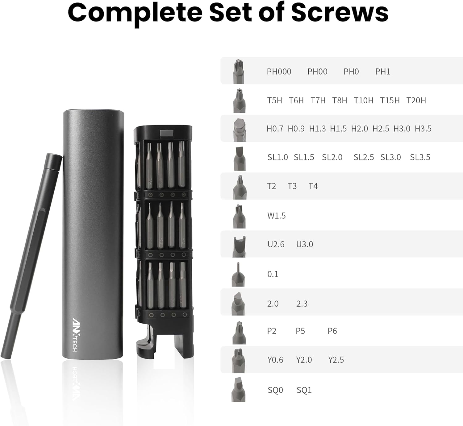 46-in-1 Precision Screwdriver Set with S2 Steel Bits & Security Bits, Mini Tool Kit for Electronics, Computers, Phones, Home/Dorm DIY, Magnetic Screwdriver with Portable Box, Great Gift for Men