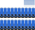 EASTBULL 16GB USB Flash Drive 20 Pack with Lanyards USB 2.0 Jump Drive Memory Sticks Blue 20PCS