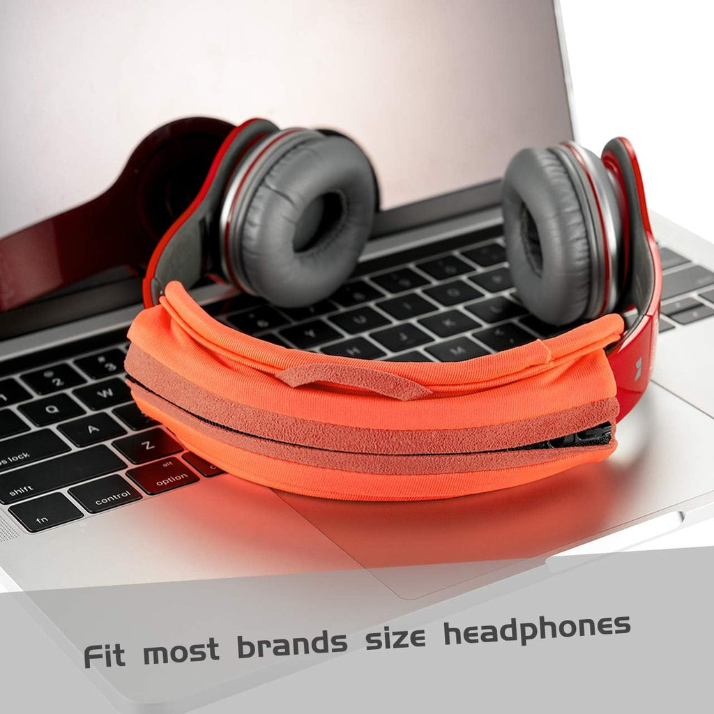 TXEsign Universal Replacement Headband Cushion Pad Cover Protector Compatible with ATH M50X, QC 35i/35ii, QC25, Solo 2/Solo 3, Studio 2/3 Headphones (Orange)